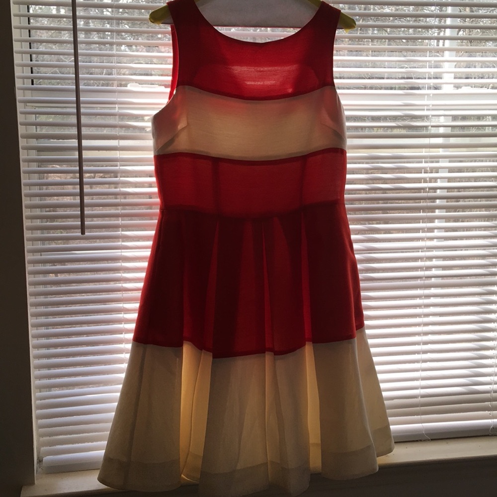 Kate Spade NY Orange & Cream Dress